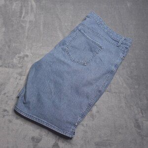 Gloria Vanderbilt Womens Bermuda Denim Shorts 18W All-Around Slimming Effect